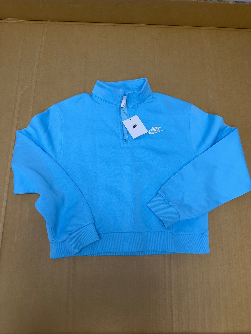 Nike Sky Blue Half-Zip Pullover Sweatshirt